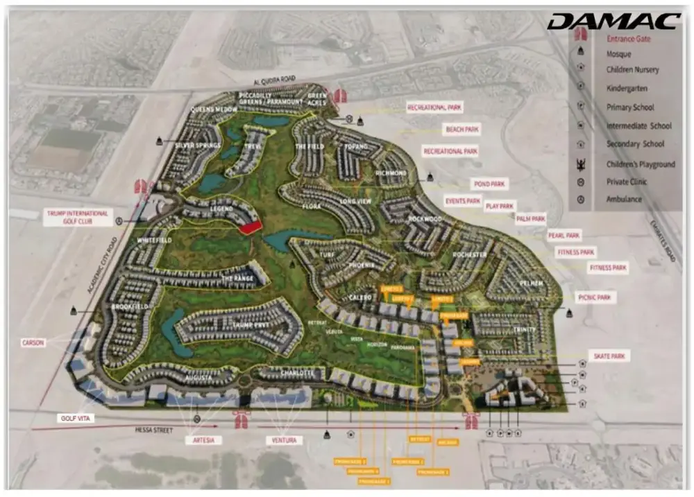 Damac A La Carte Villas Master Plan