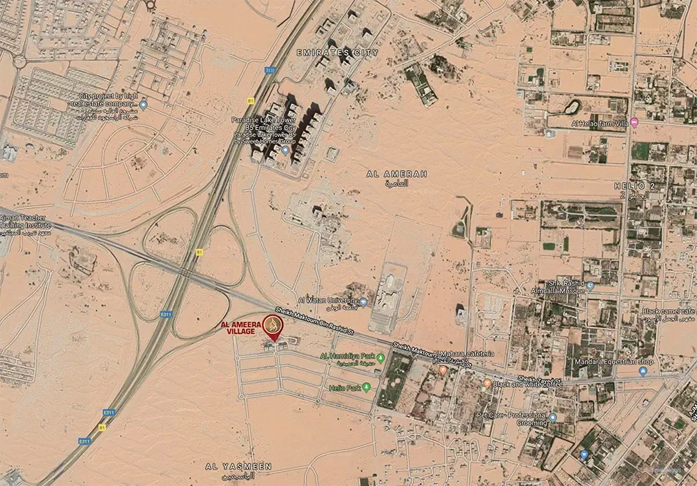 Al Ameera Village Phase 3 Location
