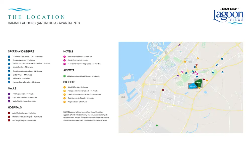 Andalusia at Damac Lagoons location