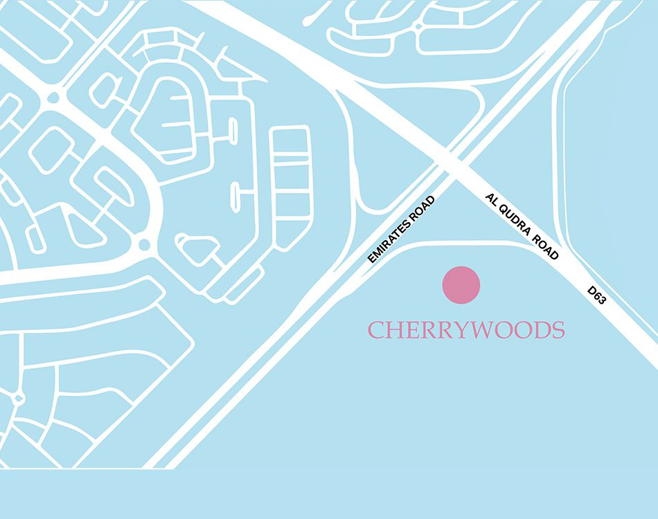 Meraas Cherrywoods Townhouses location