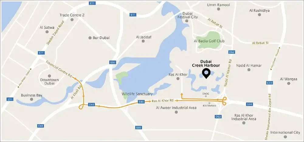 Emaar Creek Gate Apartments Location