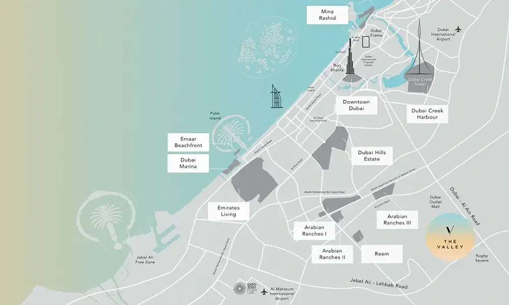 Emaar The Valley Phase 2 Location