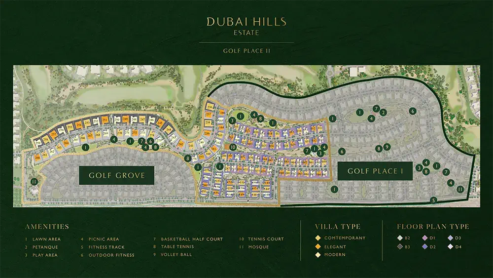 Emaar Golf Place 2 Villas Master Plan
