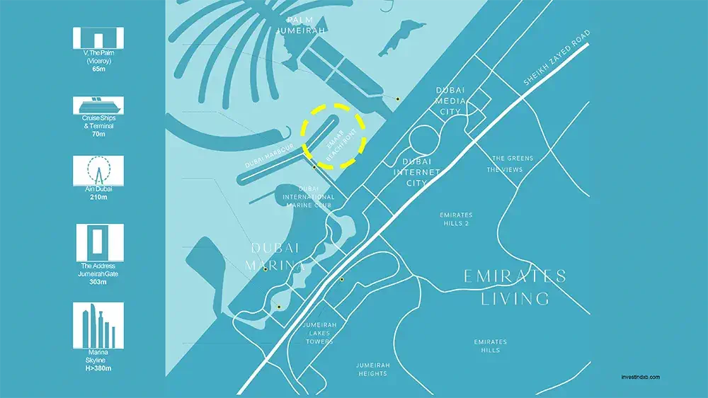 Emaar Marina Sands Location