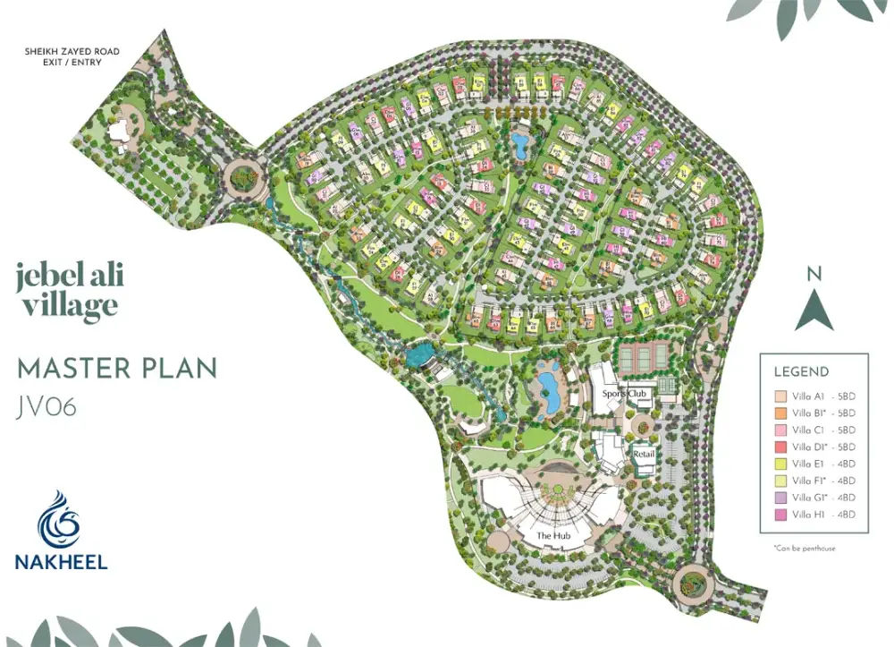 Nakheel Jebel Ali Village Villas Master Plan