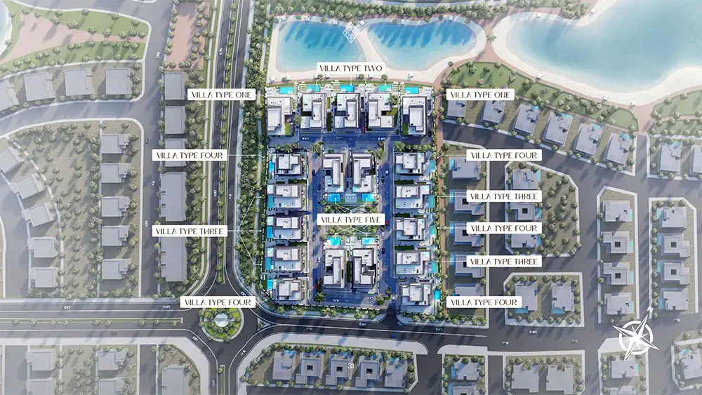 Nineteen Riviera Lagoon Villas Master Plan