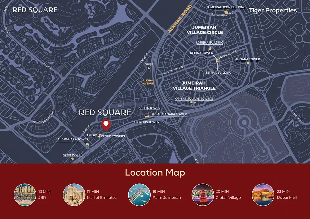 Red Square Apartments location