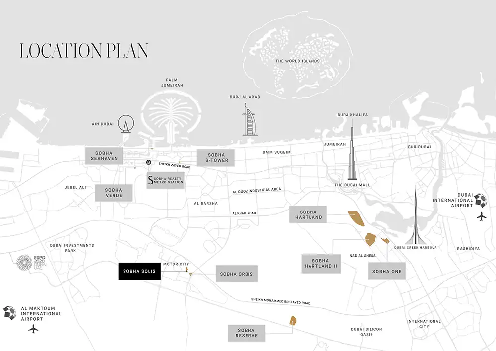 Sobha Solis Apartments Location