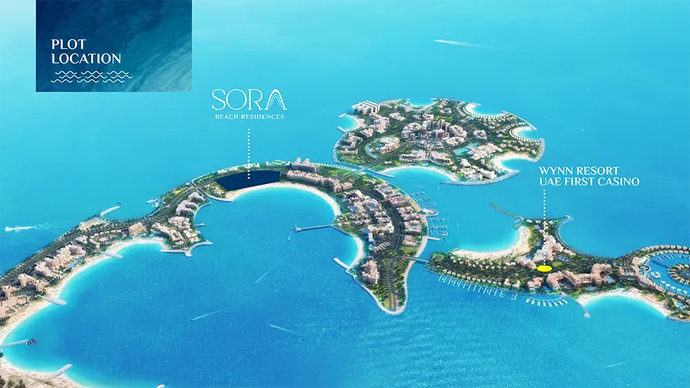 Sora Beach Residences Al Marjan Island Location