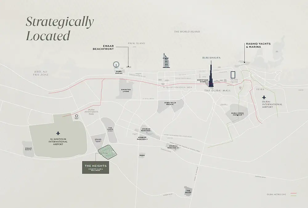 Emaar The Heights Country Club Location