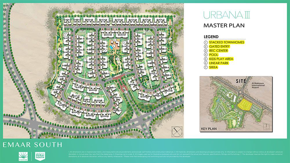 Emaar Urbana 3 Townhouses Master Plan