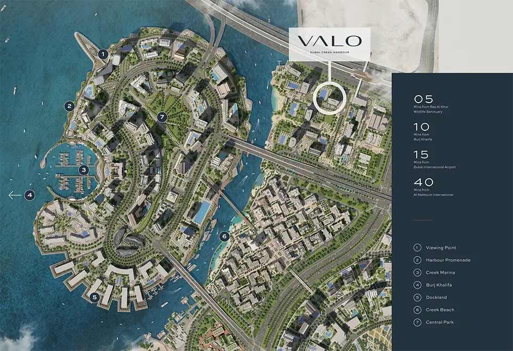 Valo at Dubai Creek Harbour Location