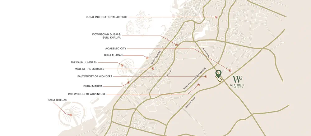 Weybridge Gardens location