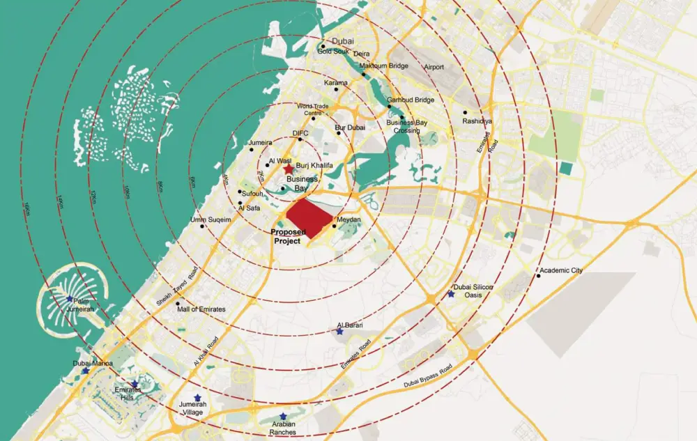 The Woodland Residences Meydan location